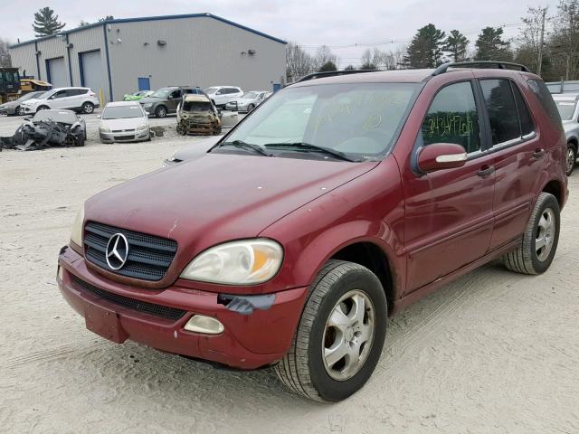 4JGAB54E72A308633 - 2002 MERCEDES-BENZ ML 320 MAROON photo 2