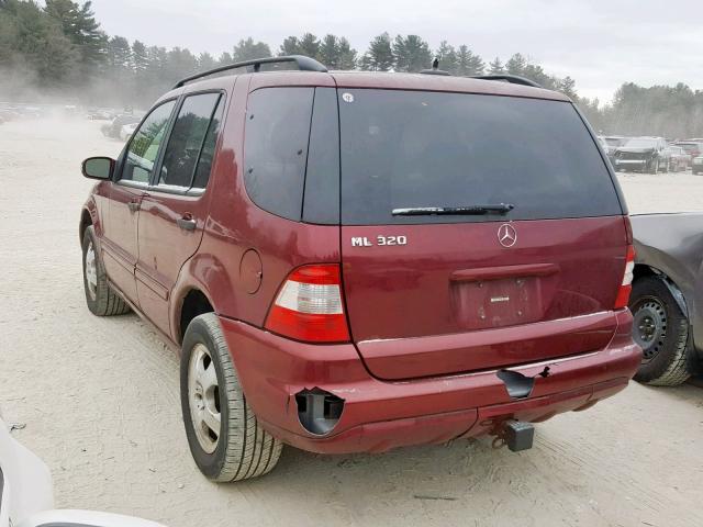 4JGAB54E72A308633 - 2002 MERCEDES-BENZ ML 320 MAROON photo 3