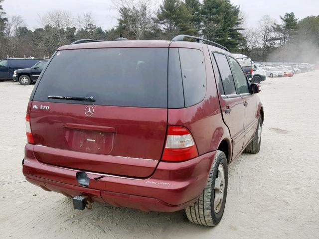 4JGAB54E72A308633 - 2002 MERCEDES-BENZ ML 320 MAROON photo 4