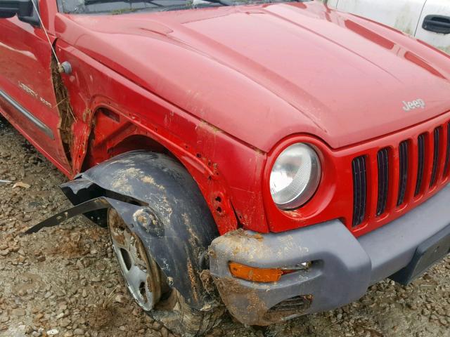 1J4GK48K23W624075 - 2003 JEEP LIBERTY SP RED photo 9