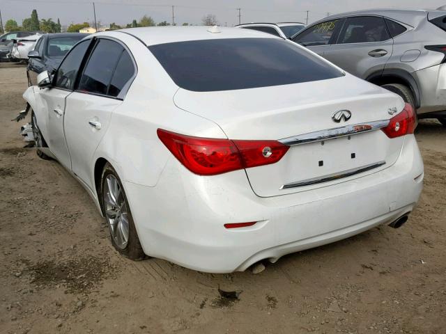 JN1AV7AP4EM690509 - 2014 INFINITI Q50 HYBRID WHITE photo 3