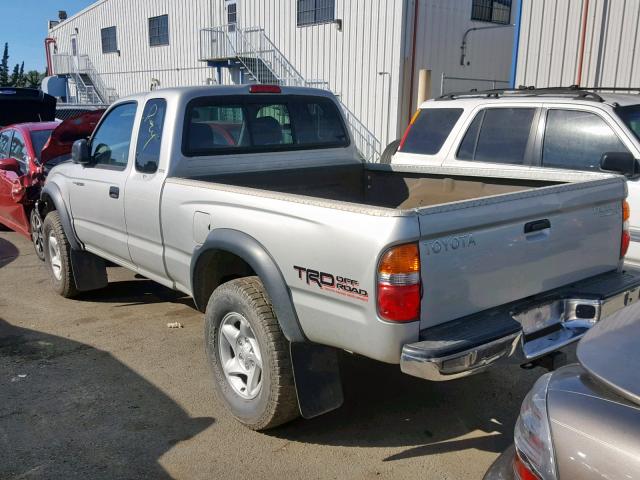 5TESN92N34Z417013 - 2004 TOYOTA TACOMA XTR SILVER photo 3