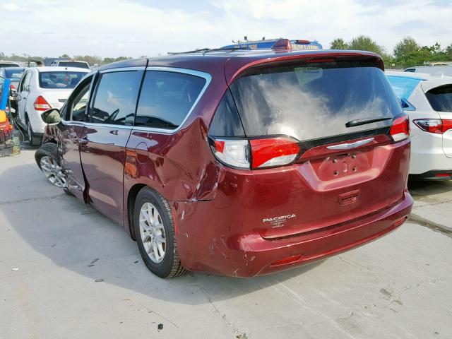 2C4RC1DG7HR521987 - 2017 CHRYSLER PACIFICA T MAROON photo 3