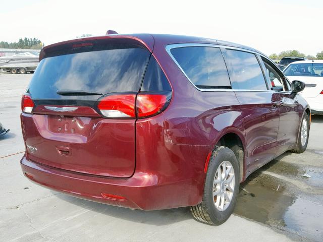 2C4RC1DG7HR521987 - 2017 CHRYSLER PACIFICA T MAROON photo 4