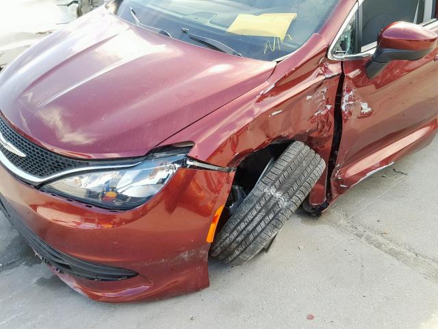 2C4RC1DG7HR521987 - 2017 CHRYSLER PACIFICA T MAROON photo 9