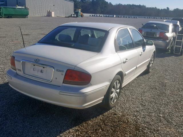 KMHWF25H74A932355 - 2004 HYUNDAI SONATA GL WHITE photo 4