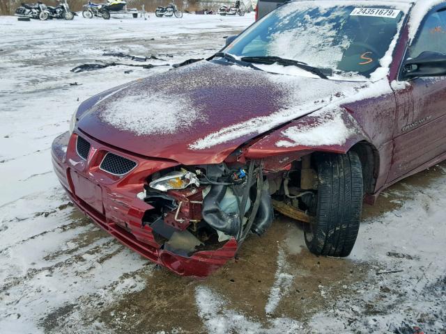 1G2NG52E0YM788911 - 2000 PONTIAC GRAND AM S BURGUNDY photo 9