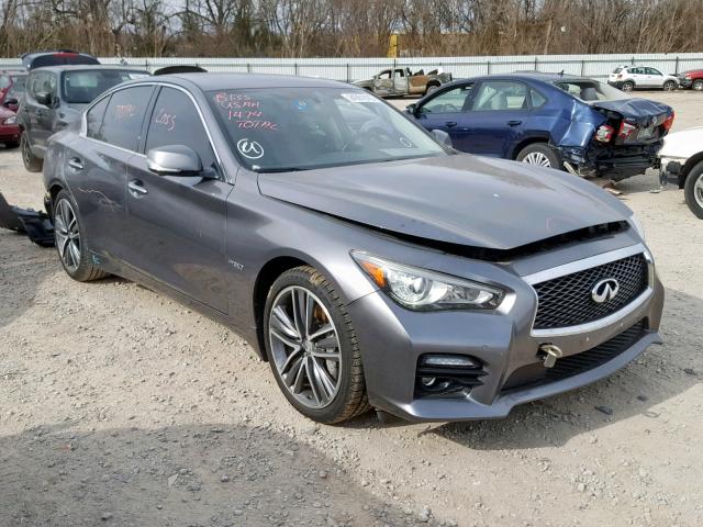 JN1AV7AR9EM703224 - 2014 INFINITI Q50 HYBRID GRAY photo 1