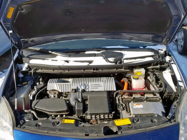 JTDKN3DU9A0030754 - 2010 TOYOTA PRIUS BLUE photo 7