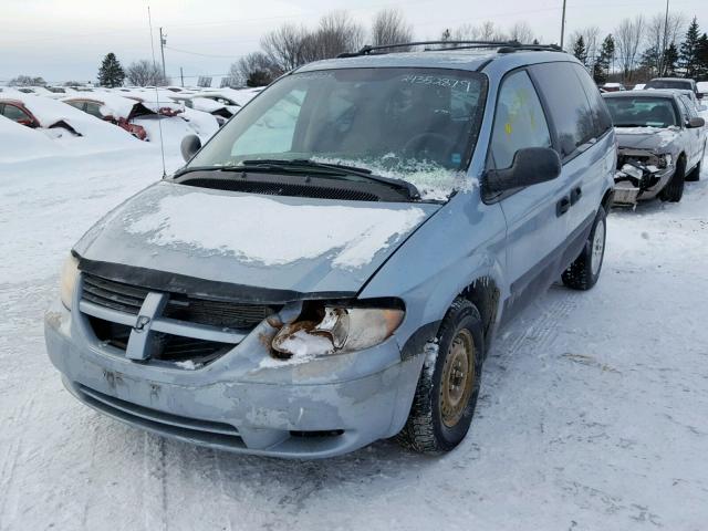 1D4GP25R65B312707 - 2005 DODGE CARAVAN SE BLUE photo 2