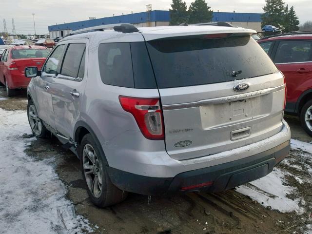 1FMHK7F86BGA10685 - 2011 FORD EXPLORER L SILVER photo 3