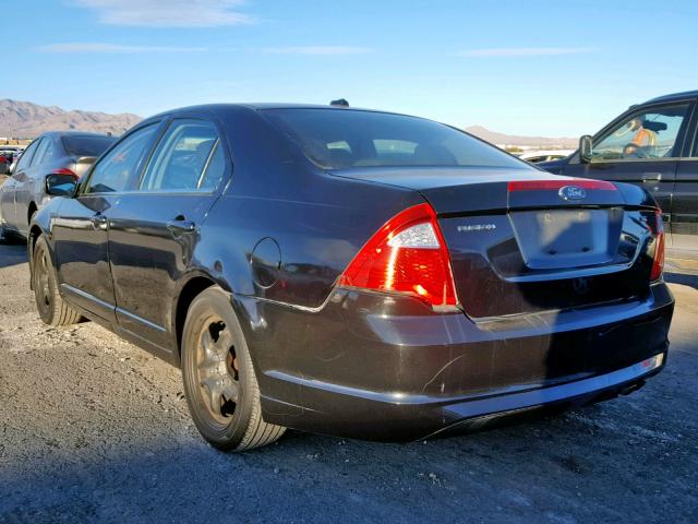 3FAHP0HA6BR149906 - 2011 FORD FUSION SE BLACK photo 3