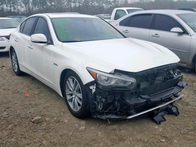 JN1AV7AP1EM690368 - 2014 INFINITI Q50 HYBRID WHITE photo 1