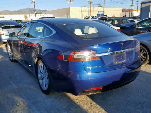 5YJSA1E26GF175046 - 2016 TESLA MODEL S BLUE photo 3