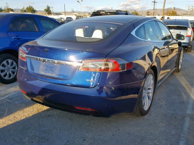 5YJSA1E26GF175046 - 2016 TESLA MODEL S BLUE photo 4