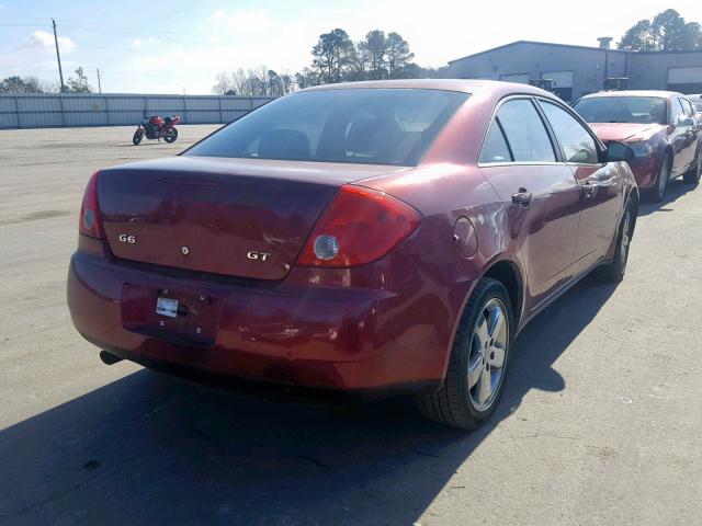 1G2ZH57NX84131783 - 2008 PONTIAC G6 GT BURGUNDY photo 4