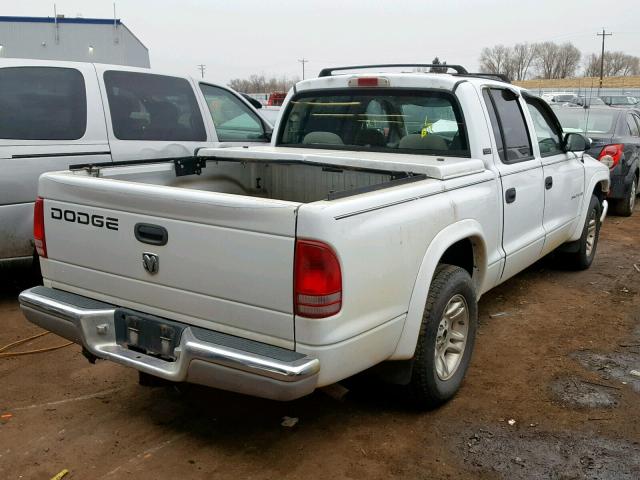 1B7GL2AXX1S215811 - 2001 DODGE DAKOTA QUA WHITE photo 4