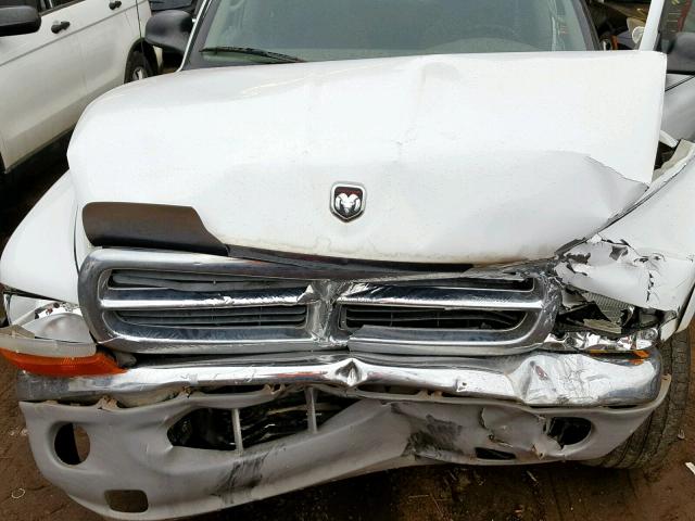 1B7GL2AXX1S215811 - 2001 DODGE DAKOTA QUA WHITE photo 7