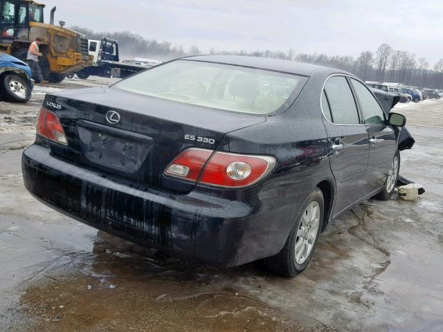 JTHBA30G240003068 - 2004 LEXUS ES 330 BLACK photo 4