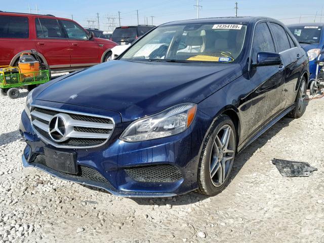 WDDHF5KB9EB054833 - 2014 MERCEDES-BENZ E 350 BLUE photo 2