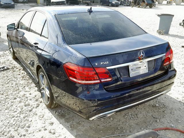 WDDHF5KB9EB054833 - 2014 MERCEDES-BENZ E 350 BLUE photo 3