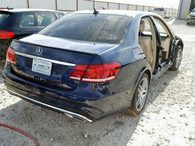 WDDHF5KB9EB054833 - 2014 MERCEDES-BENZ E 350 BLUE photo 4