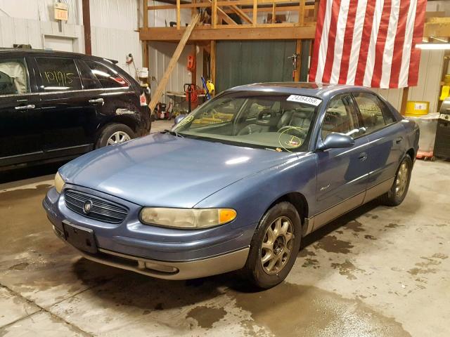 2G4WF5514Y1111170 - 2000 BUICK REGAL GS BLUE photo 2