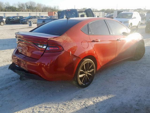 1C3CDFFA3GD822772 - 2016 DODGE DART SXT S RED photo 4