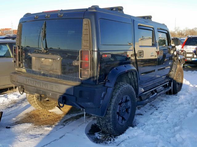 5GRGN23U35H107240 - 2005 HUMMER H2 BLACK photo 4