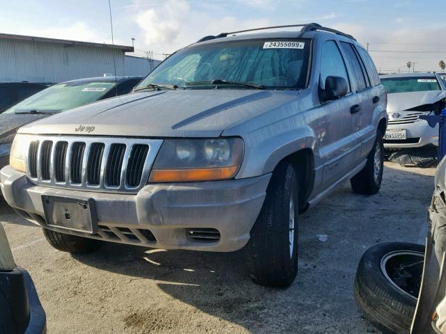 1J4G248SXYC258536 - 2000 JEEP GRAND CHER GRAY photo 2