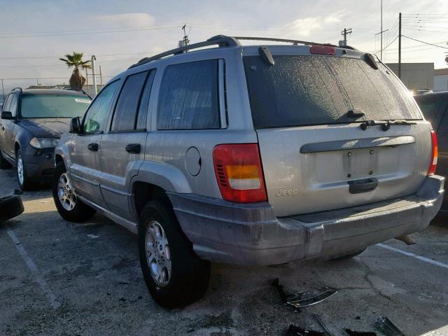 1J4G248SXYC258536 - 2000 JEEP GRAND CHER GRAY photo 3