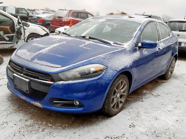 1C3CDFBB0ED747170 - 2014 DODGE DART SXT BLUE photo 2