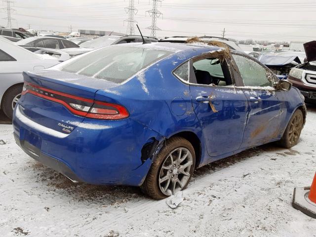 1C3CDFBB0ED747170 - 2014 DODGE DART SXT BLUE photo 4