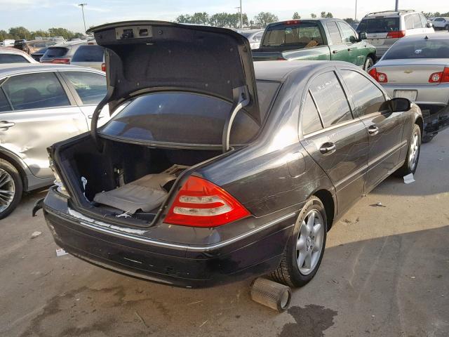 WDBRF61J63F296674 - 2003 MERCEDES-BENZ C 240 BLACK photo 4