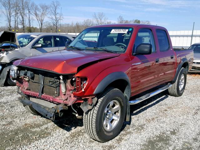 5TEGN92N03Z151079 - 2003 TOYOTA TACOMA DOU RED photo 2