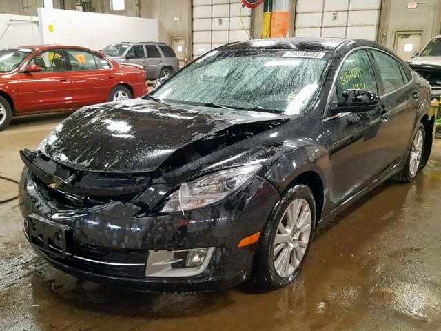 1YVHZ8CB2A5M09829 - 2010 MAZDA 6 S BLACK photo 2