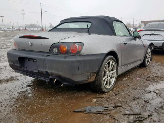 JHMAP21444T004570 - 2004 HONDA S2000 SILVER photo 4