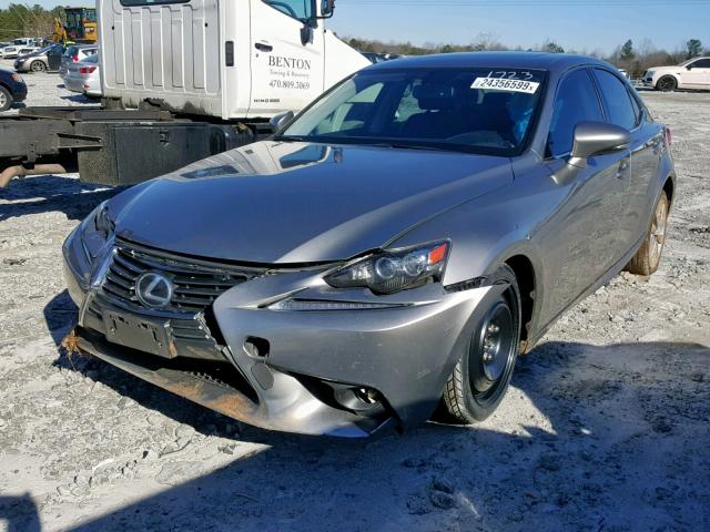 JTHCF1D22F5017230 - 2015 LEXUS IS 250 GRAY photo 2