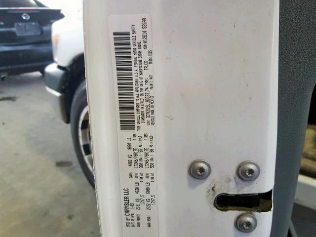 3D7KR28L19G533174 - 2009 DODGE RAM 2500 WHITE photo 10