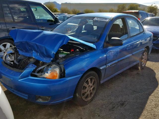 KNADC125236238728 - 2003 KIA RIO BLUE photo 2