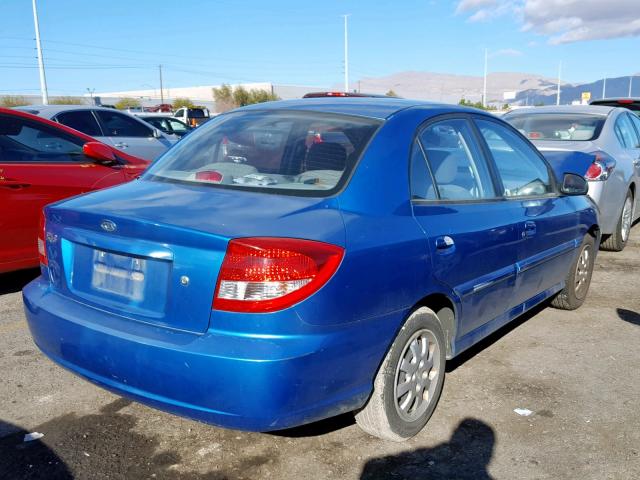 KNADC125236238728 - 2003 KIA RIO BLUE photo 4