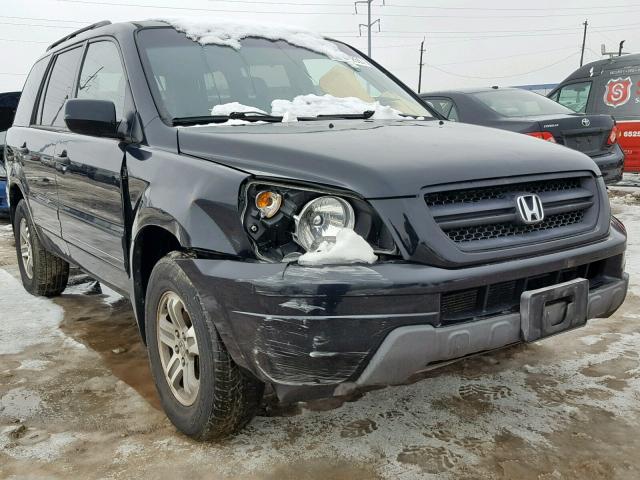 2HKYF18533H570296 - 2003 HONDA PILOT EXL BLACK photo 1