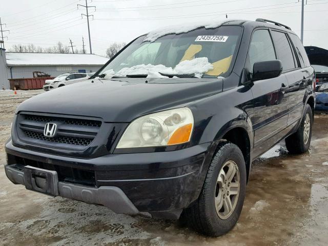 2HKYF18533H570296 - 2003 HONDA PILOT EXL BLACK photo 2