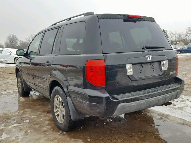 2HKYF18533H570296 - 2003 HONDA PILOT EXL BLACK photo 3