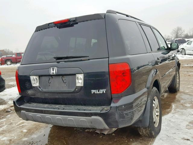 2HKYF18533H570296 - 2003 HONDA PILOT EXL BLACK photo 4