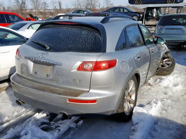 JNRBS08W03X403256 - 2003 INFINITI FX45 SILVER photo 4