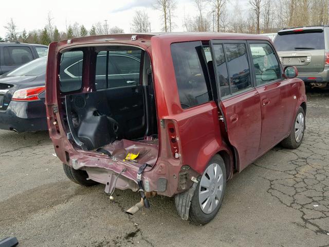 JTLKT324864060888 - 2006 TOYOTA SCION XB მუქწითელი ფოტო 4