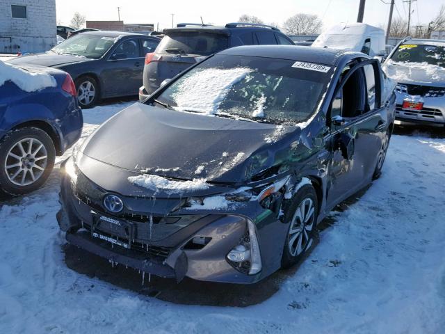 JTDKARFPXH3058674 - 2017 TOYOTA PRIUS PRIM GREEN photo 2