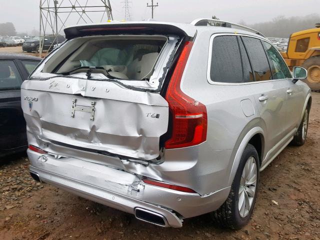 YV4A22PK0G1014483 - 2016 VOLVO XC90 T6 SILVER photo 4