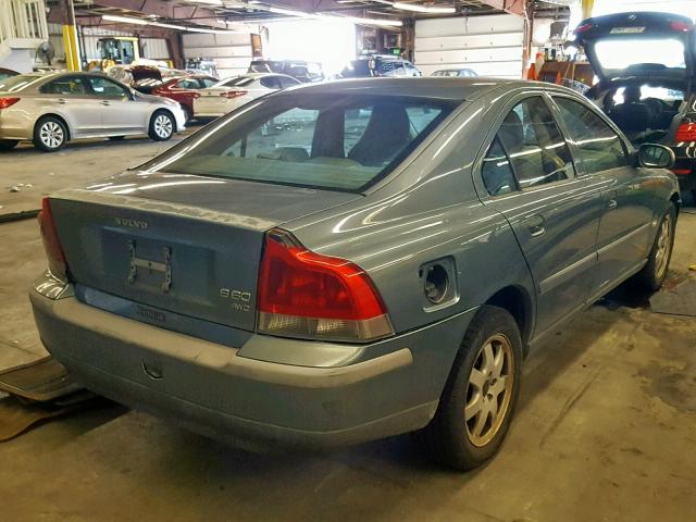 YV1RH58D522174488 - 2002 VOLVO S60 2.5T GREEN photo 4